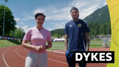 Lyndon Dykes stands with Eilidh Barbour