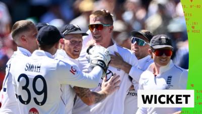 Zak Crawley celebrates with his England teammates