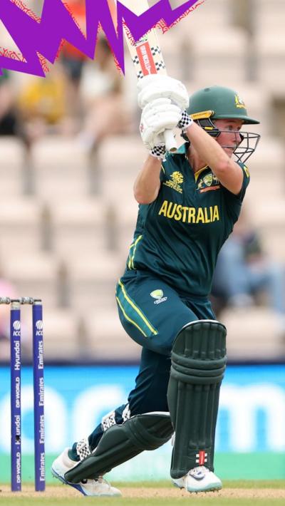 Beth Mooney bats for Australia against Netherlands in the ICC Women's T20 World Cup.