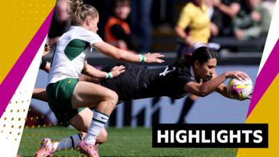 New Zealand's Braxton Sorensen-McGee scores try against South Africa