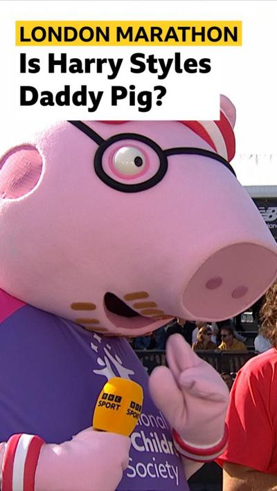 Daddy Pig mascot