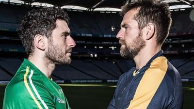 Ireland captain Bernard Brogan and Australia skipper Luke Hodge