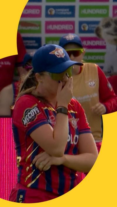 Grace Ballinger after taking a catch 