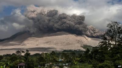 Mount Sinabung volcano