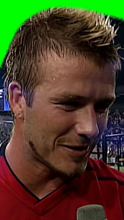 David Beckham in 2002 in a post-match interview after England played Argentina in the World Cup.