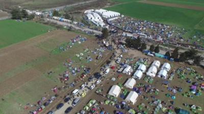 The Idomeni crossing near Greece's border with Macedonia