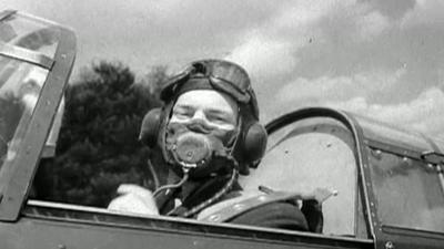 British pilot prepares for take-off