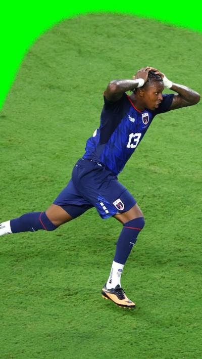 Sidny Cabral runs to the crowd with his head in his hands to celebrate scoring for Cape Verde in the 2026 World Cup.