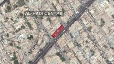 Location of al-Hadi centre, where Baghdad blast was located