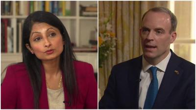 Rajini Vaidyanathan and Dominic Raab