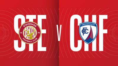 Stevenage versus Chesterfield graphic