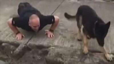 PC Steve Hopwood and his canine team mate