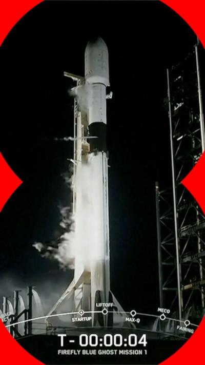 SpaceX rocket taking off