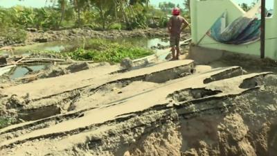 Image of liquefaction in Palu