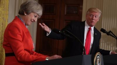 Theresa May and Donald Trump