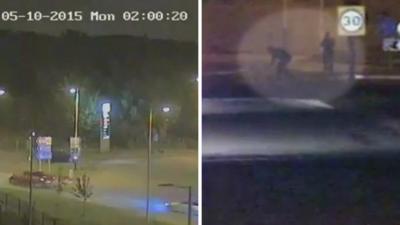 CCTV footage of police chase of Clayton Williams