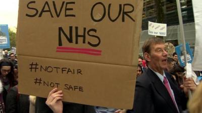 Protestors in London