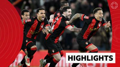 Bournemouth players win on penalties