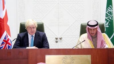 Boris Johnson and Adel al-Jubeir