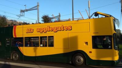 Damaged bus