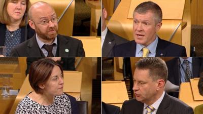 Patrick Harvie, Willie Rennie, Murdo Fraser and Kezia Dugdale