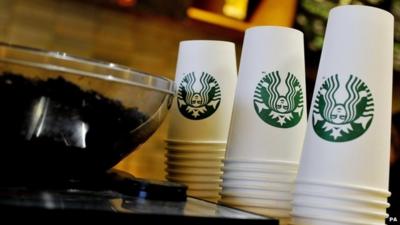 Starbucks coffee cups
