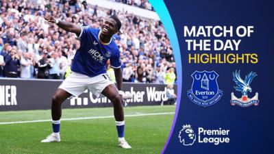 Thierno Barry celebrating his goal for Everton