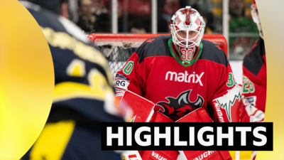 Cardiff Devils’ netminder Christian Stoever 