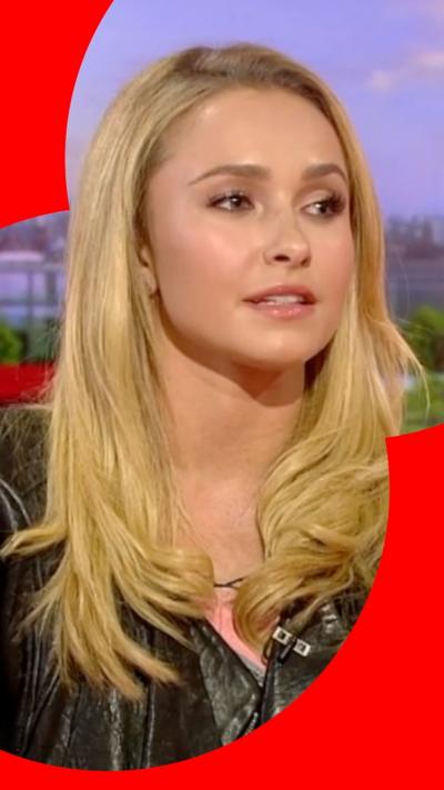 Hayden speaking on BBC Breakfast, looking to her right