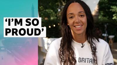 Watch Katarina Johnson-Thompson reflect on winning her first Olympic medal.