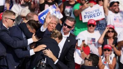 Trump rushed off stage after assassination attempt