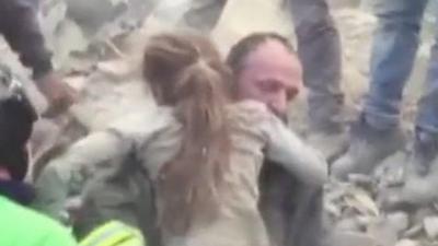 Ten-year-old pulled from rubble