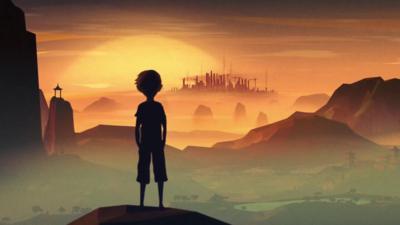 Animated image of child standing alone