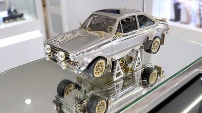 Bejewelled miniature replica Escort car