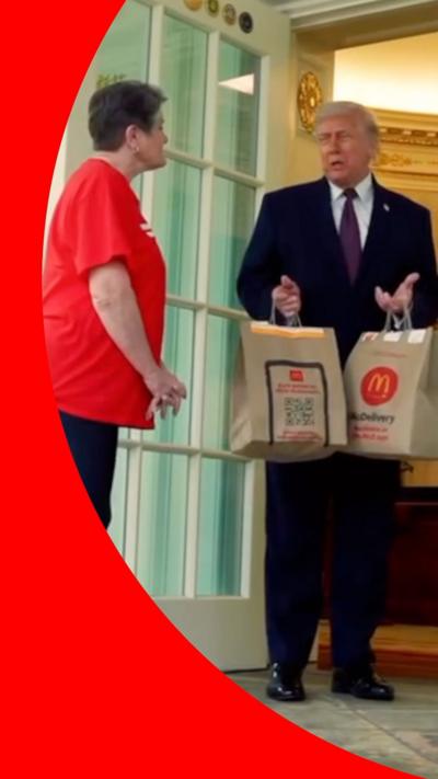 Sharon Simmons and President Trump at the White House