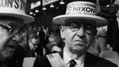 Nixon supporter during 1968 Republican National Convention