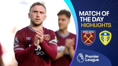 West Ham's Jarrod Bowen looks dejected as he applauds the fans after the Premier League match against Leeds United at the London Stadium.