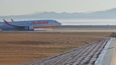 Jeju Air plane on runway 