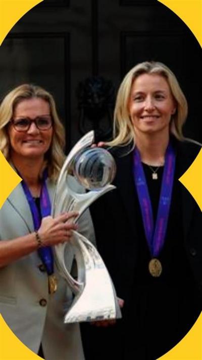 Lionesses pose with Euros trophy outside No 10 Downing Street