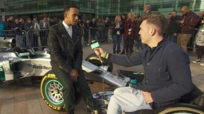 Lewis Hamilton speaks to Newsround after winning his 2014 title