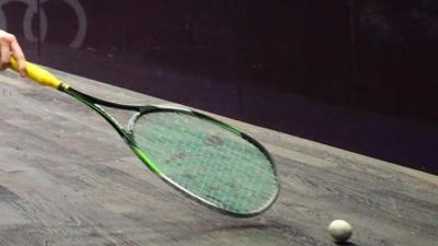 A group of young Syrian refugees have started playing squash and hope to one day to play for Syria