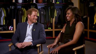 Prince Harry and Michelle Obama