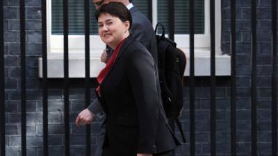 Ruth Davidson outside number 10 Downing Street