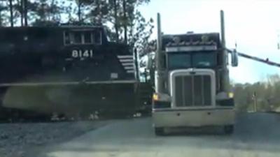 Train hits truck in Temple, Georgia