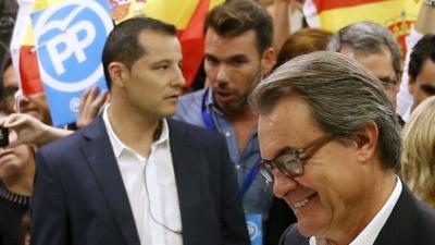 Catalonia President Artur Mas casts his vote