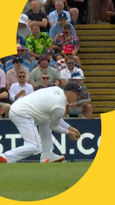 Harry Brook taking a catch 