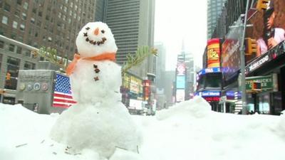 Snowman in New York