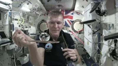 Tim Peake in space