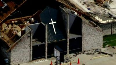 US tornado damage in Oklahoma, US