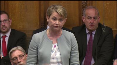 Yvette Cooper at PMQs